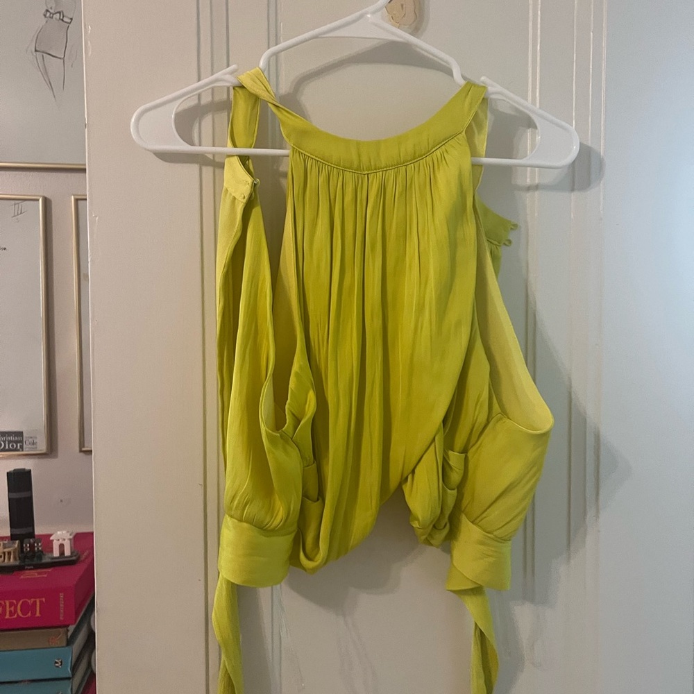 Yellow high neck top
